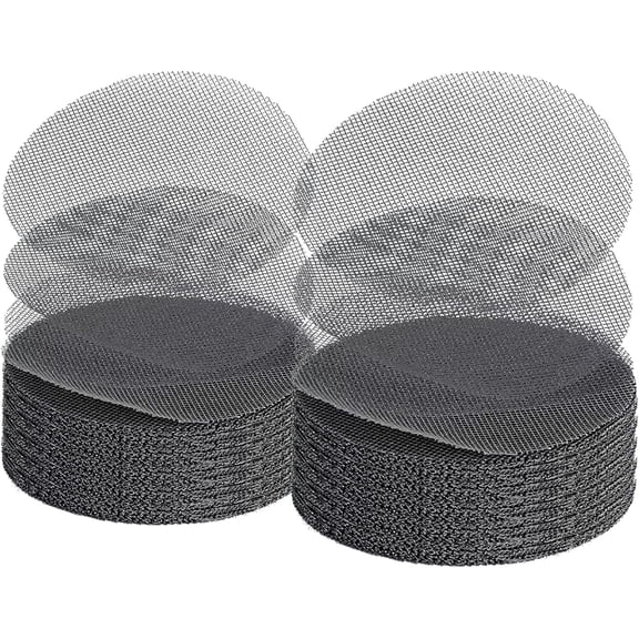 100 Pcs Flower Pot Hole Mesh Pad, 4 Inch Bonsai Mesh Drainage Screens Plant Pots Hole Mesh Pad Plant Screen Mesh Preventing Soil Leakage(Black)