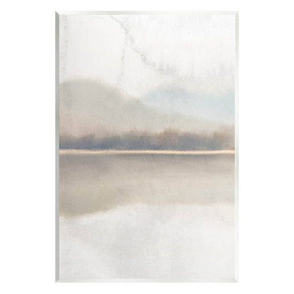 Stupell Industries Distant Foggy Land Lake Scenery Graphic Art Unframed Art Print Wall Art, Design by Kim Allen