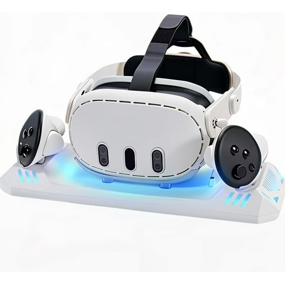 Magnetic Charging Dock Compatible with Mate Quset 3 3S, Charging & Storage 2-in-1 Charging Station, Fast VR Charger with Replacement Battery