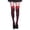 Red, variant on Xijirk Womens Polka Dot Thigh High Socks with Bow Decor Over The Knee Hosiery Black,One Size