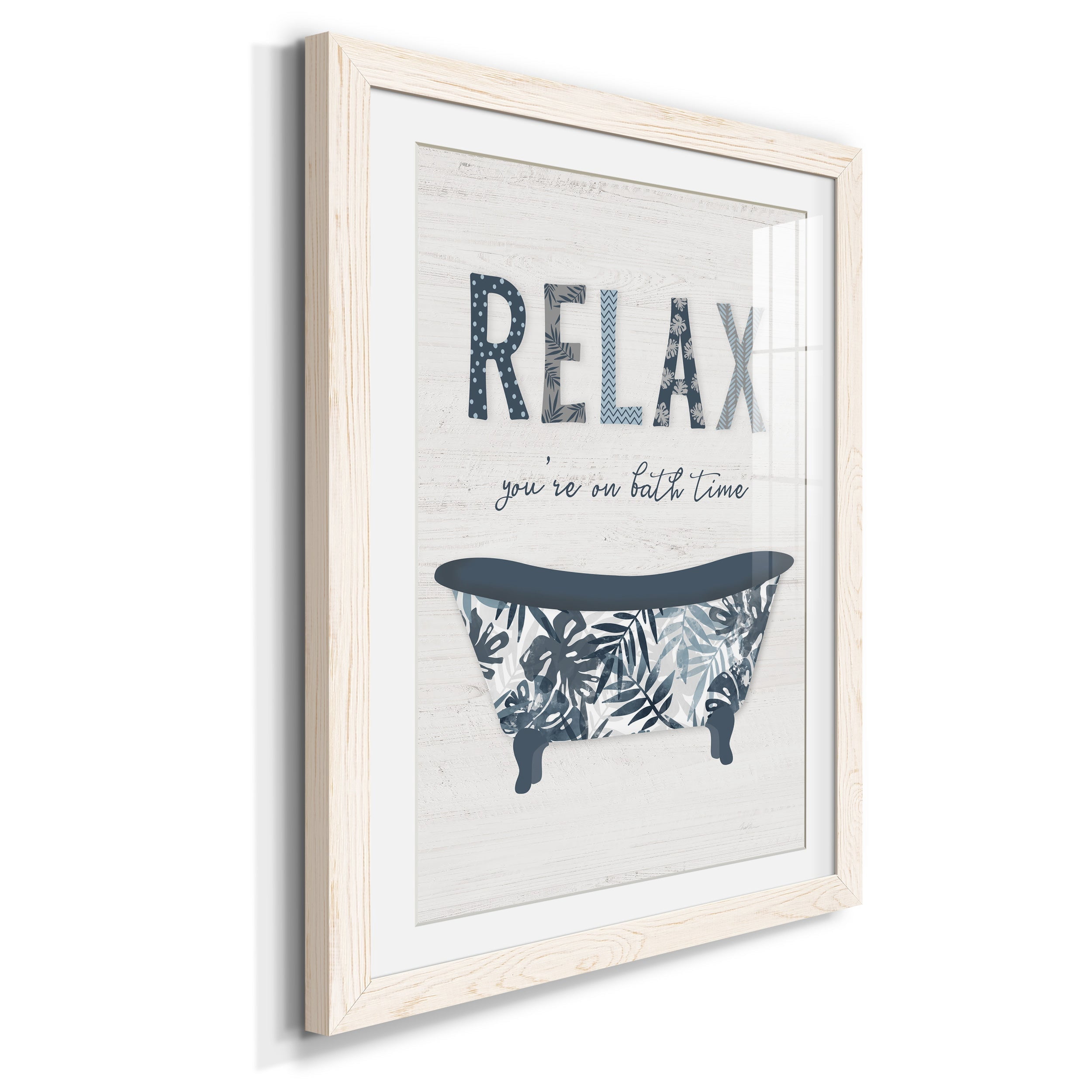 Palm Bath I - Premium Framed Print - Distressed Barnwood Frame - Ready to Hang