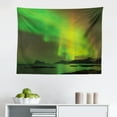 thumbnail image 1 of Aurora Borealis Tapestry, Camping Tent Under Magnetic Field Nature Picture, Fabric Wall Hanging Decor for Bedroom Living Room Dorm, 2 Sizes, Earth Yellow Lime Green, by Ambesonne, 1 of 1