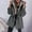 Gray(New), variant on PNTUTB Women's Fashion Solid Color Full Zip Long Sleeve Hooded Drawstring Waist Casual Coat with Pocket