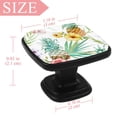 thumbnail image 3 of 4 Pcs Square Cabinet Handle Cupboard Knob Drawer Pulls Handle Pineapple Drawer Knobs with Screws Furniture Decoration, 3 of 5