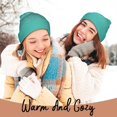 thumbnail image 4 of Gaeub Turquoise Glitter Print Unisex Knitted Hat,Warm Winter Beanie,Unisex Fashion Knit Cuffed Cap,Ski Hat for Men and Women, 4 of 6