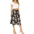 thumbnail image 4 of Women's Vintage Casual A-Line Printed High Waist Bow Tie Belted Knee-Length Midi Skirt, 4 of 6