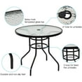 thumbnail image 3 of Costway 5PCS Bistro Patio Furniture Set 4 Folding Adjustable Chairs Glass Table W/Hole, 3 of 6