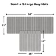 thumbnail image 7 of Diatomite Quick-Dry Water-Absorbing Kitchen Mat Sets - X-Large + Small Gray Mats, 7 of 7
