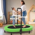 thumbnail image 3 of Foldable Trampoline, Mini Rebounder Trampoline with Adjustable Handle, Exercise Trampoline, Parent-Child Kids Twins Trampoline Max Load 220lbs, 3 of 6
