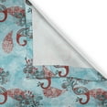 thumbnail image 5 of Ambesonne Christmas Grommet Curtain, Peacocks Snowflakes, 50" x 84", Sky Blue Red, 5 of 6