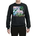thumbnail image 2 of Unicorn Fanstasy Island Castle Animal Lover Unisex Crewneck Graphic Sweatshirt, Black, 4XL, 2 of 3