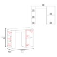 thumbnail image 6 of Greer Bar Table with 4 Storage Shelves, Compact Home Bar or Kitchen Furniture, Space-Saving Modern Design, 6 of 7