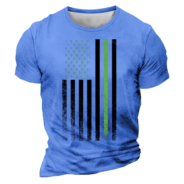 Camisetas de Manga Larga para Hombres Imprimir Casual Cuello Redondo Camiseta de Manga Corta, Camisetas de Manga Larga para Hombres Algodón
