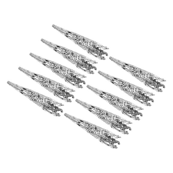 Uxcell 41mm Corsage Decorative Holder Brooch Pin Vase Pocket Boutonnieres Holder Silver Tone 12 Pcs