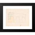 thumbnail image 2 of Winold Reiss 24x19 Black Modern Framed Museum Art Print Titled - Interior Design Drawings for Unidentified Rooms. Sketch for Unidentified Interior Partially Colored Green and Yellow (1910), 2 of 5