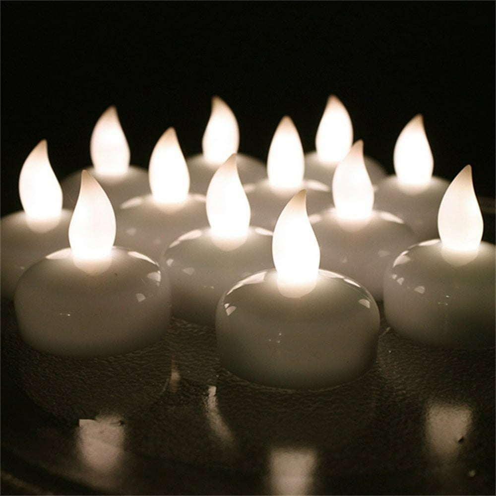 AGPtek 12pcs LED Floating Tea lights Waterproof Wedding Party Floral