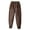 Coffee, variant on Lovskoo Women's Winter Lightweight Puffer Pants Cotton Quilted Loose Pockets with Zippered High Waisted Plush and Thick Warm Pants Coffee