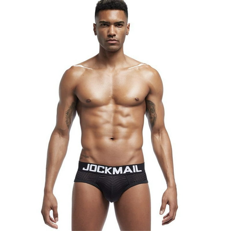 JOCKMAIL 4PCS/Packs Men Briefs Men Underwear Comfortable Men's Boxer Briefs  Male Lace Pantie 