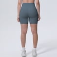 thumbnail image 6 of IWRICH High Waisted Biker Shorts for Women Tummy Control Lift Gym Workout Athletic Shorts Yoga Pants Blue M, 6 of 9