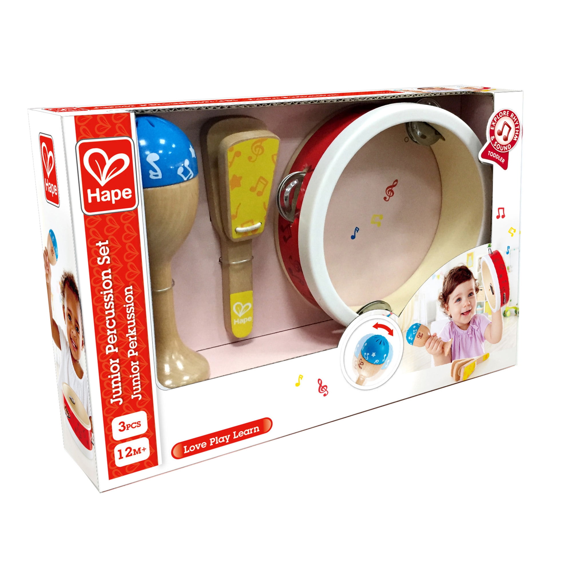 Hape Junior Wooden Percussion Instrument Set, 3 Pieces