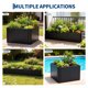 thumbnail image 3 of Yeshouse Jardinera elevada rectangular de acero resistente para jardín: resistente a la intemperie, montaje sin herramientas, diseño sin fondo, ideal para patios, balcones y uso comercial, 3 of 8