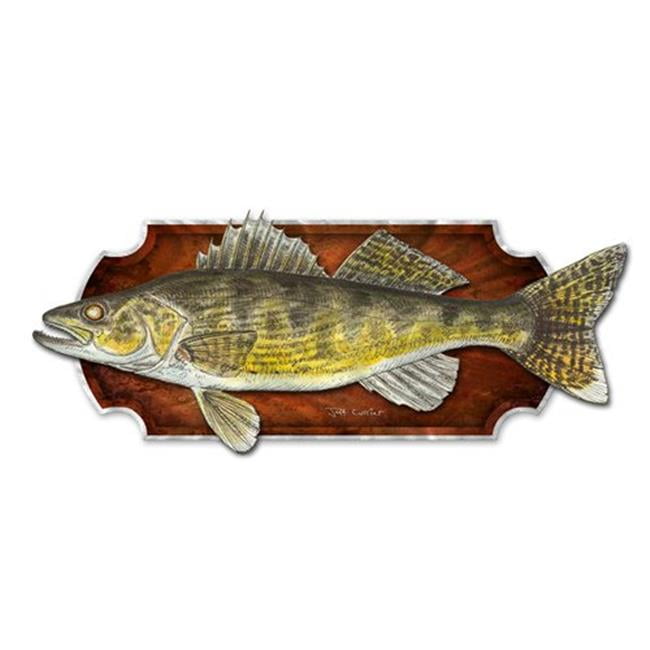 All My Walls Fis00029 Mounted Walleye Wall Art 44 Earthtone 44 Brown Orange Walmart Canada