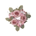 thumbnail image 4 of Corona de flores de rosa puerta de vela anillo de vela de vela adornada colgante decorativo para compromiso de fiesta decoración del, 4 of 8