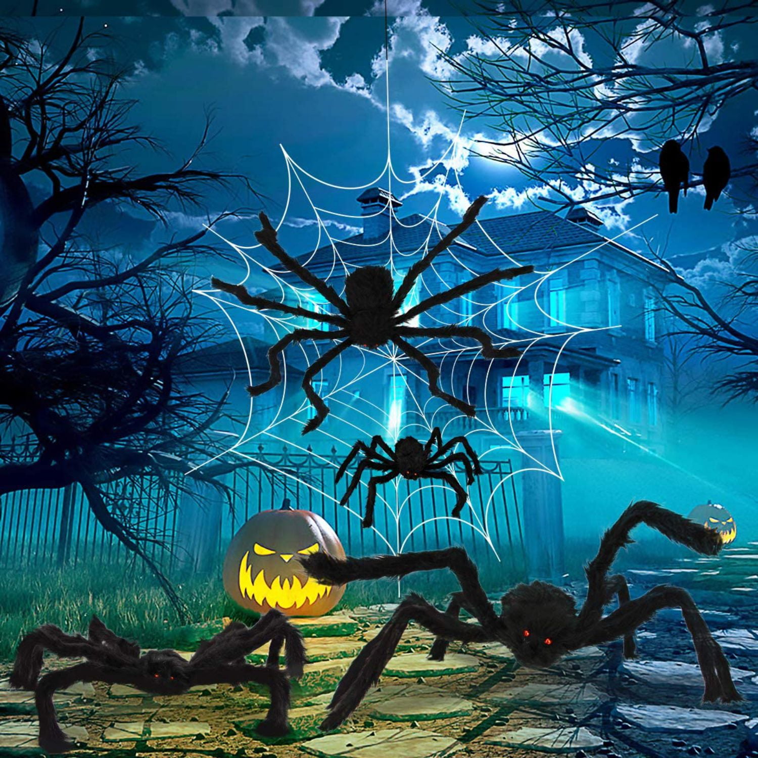 Get Ready To Scare Everyone With This Massive 125cm Furry Spider. Perfect For Halloween, Inside Or Outside. It's Huge And Fuzzy.