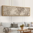 thumbnail image 2 of IDEA4WALL Extra Large Framed Canvas Print Wall Art intage Arboreal Trees in an Etching Artwork Nature Wilderness Antique Retro Fine Art Decorative Relax/Calm for Home Decoration - 60"x20", 2 of 5