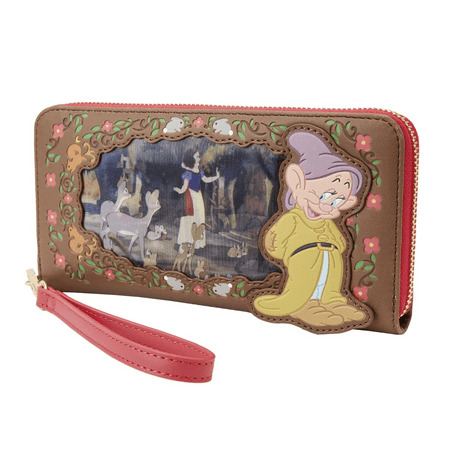 Loungefly Disney Snow White Lenticular Princess Series Zip-Around Wristlet