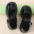 thumbnail image 3 of BFHHYA Girls' Mary Jane Leather Shoes Ankle Strap Soft Sole Flats Uniform Dress Shoes for Spring/Fall Weekend Casual Outings (3-14Y), 3 of 7