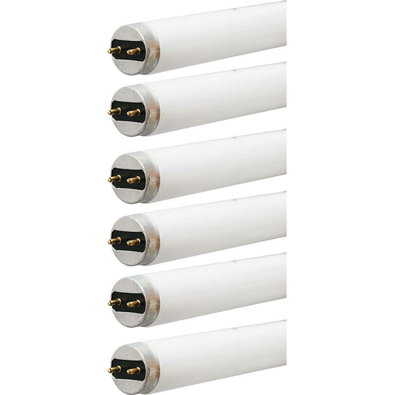 (6 pack) Sylvania 22510 F15T8/DSW 15 watt T8 Fluorescent Tube 18 inches Premium Soft White 3000K