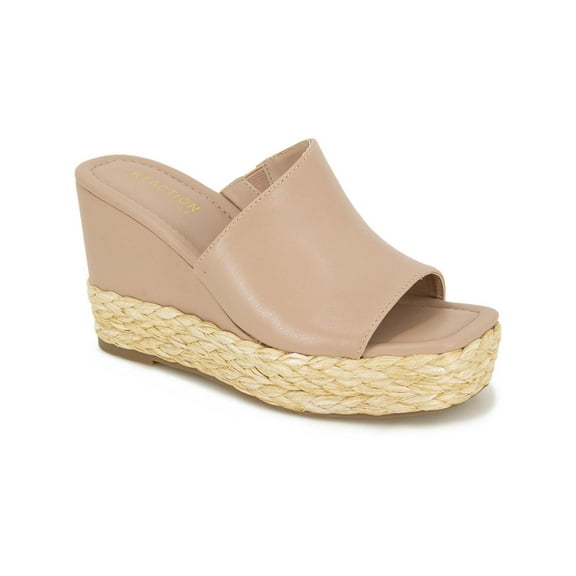 Kenneth Cole Reaction Womens Maria Mule Faux Leather Slide Sandals