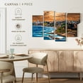 thumbnail image 4 of Elephant Stock Rocky Puerto Rican Coast Wall Art - Horizontal Multi Panel Canvas - Living Room Wall Decor - Beach Multi Panel - Beige And Teal Decor - 75" x 48", 4 of 4