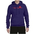 thumbnail image 3 of Dog Heartbeat | Paw Print EKG Lifeline | Veterinarian Vet Tech Dog Lover Unisex Hoodie Sweatshirt, Purple, X-Large, 3 of 5