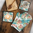 thumbnail image 5 of Pioneer Flower Kitchen Oven Mitt and Pot Holder Sets 4 Pcs for Baking, Cooking and Grilling, Heat Resistant Up To 392 °F, 5 of 7