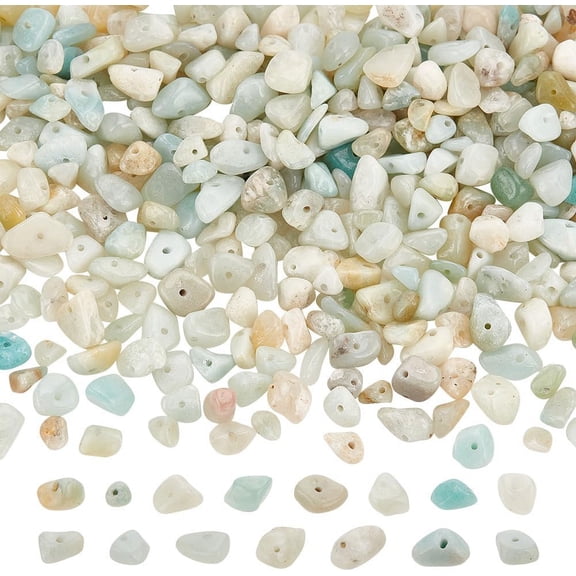 434 Pcs Amazonite Chip Beads Strands Colorful Undyed Natural Amazonite Beads Irregular Stone Beads Gemstone Loose Beads for Bracelet Jewelry Making