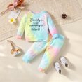 thumbnail image 5 of Curenmufel Girls 2 Piece Outfit Long Sleeve Crewneck Pullover and Elastic Waist Pants Set 4T 5T (Green,4-5 Years), 5 of 9