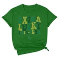 thumbnail image 1 of TSADFHJI Hauts pour Femmes pour l'Automne Boho T-Shirt Décontracté Col Rond / T-Shirt Imprimé Lettre pour Confort & Style m Vert, 1 of 3