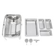 thumbnail image 2 of Fichiouy Stainless Steel Food Warmer Chafing Dishes Buffet Set for Parties Warming Tray, 2 of 11