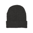 thumbnail image 2 of Stylish Waffle Knit Cuff Beanie -  Warm & Versatile Winter Hat For Mens Womens, Dark Grey, 2 of 2