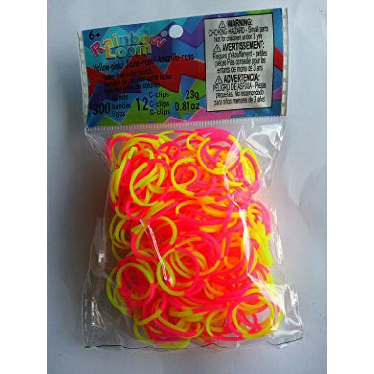 Loom Bands loom rubber bands - 4800 pc refill value pack with clips (8  unique rainbow colors - 600 each of red, yellow, green, blue, pink