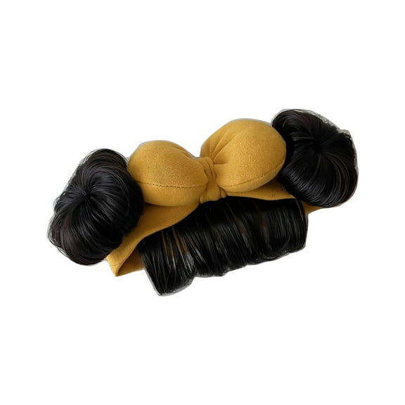 Bowknot Headband Infant Bangs Chignons Hairpiece 0-2Y Newborns Headwear Lovely Buns Hairband Decor for Baby Girls
