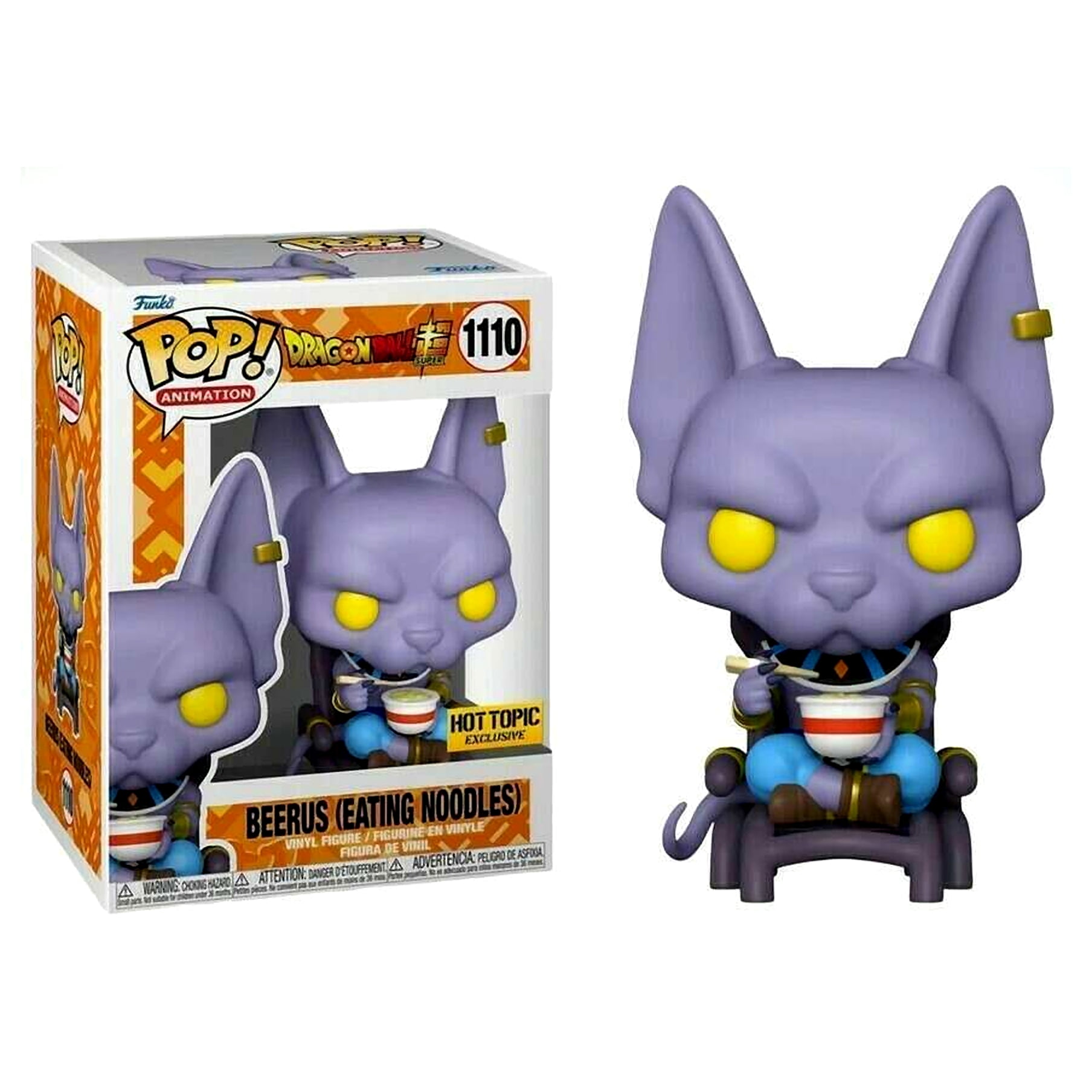 Funko Pop! Dragon Ball – Beerus (mangeant Des Nouilles) – Édition Exclusive Hot Topic – 1110