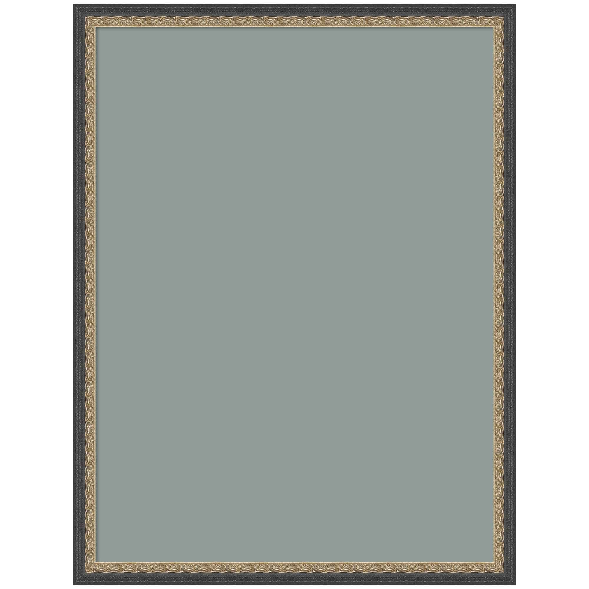 Kate and Laurel Framed Fabric Pinboard 19 x 25,  Printed Linen Decorative Bulletin Board for Use as a Vision Board or Wall Organization, Matinee Black Bronze Frame