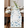 thumbnail image 2 of Hokiten Table Runners 60 Inches Long Dress Scarves, Blue Poppy Floral Farmhouse Kitchen/Dining Table Runner, Small Coffee Tablerunners, Spring Pastoral Butterfly Botanical 13x60 Inch, 2 of 7