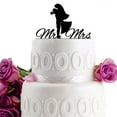 thumbnail image 3 of Silhouette Groom Bride Valentine's Day Cake Topper Love Wedding Birthday Anniversary Acrylic Cupcake Decoration 6, 3 of 6