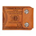 thumbnail image 1 of Miangastore Bifold Wallet Brown Leather 1Pcs 4.5X3.5X0.6In, 1 of 9