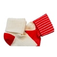thumbnail image 4 of Sierra Socks Toddler Combed Cotton Ribbed Turn Cuff 2-Pack Socks (Red/Cream, 1-2 years (Fits Shoe Size 3-7)), 4 of 4