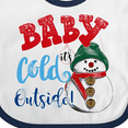 thumbnail image 4 of Inktastic Baby It's Cold Outside Boys or Girls Baby Bib, 4 of 4